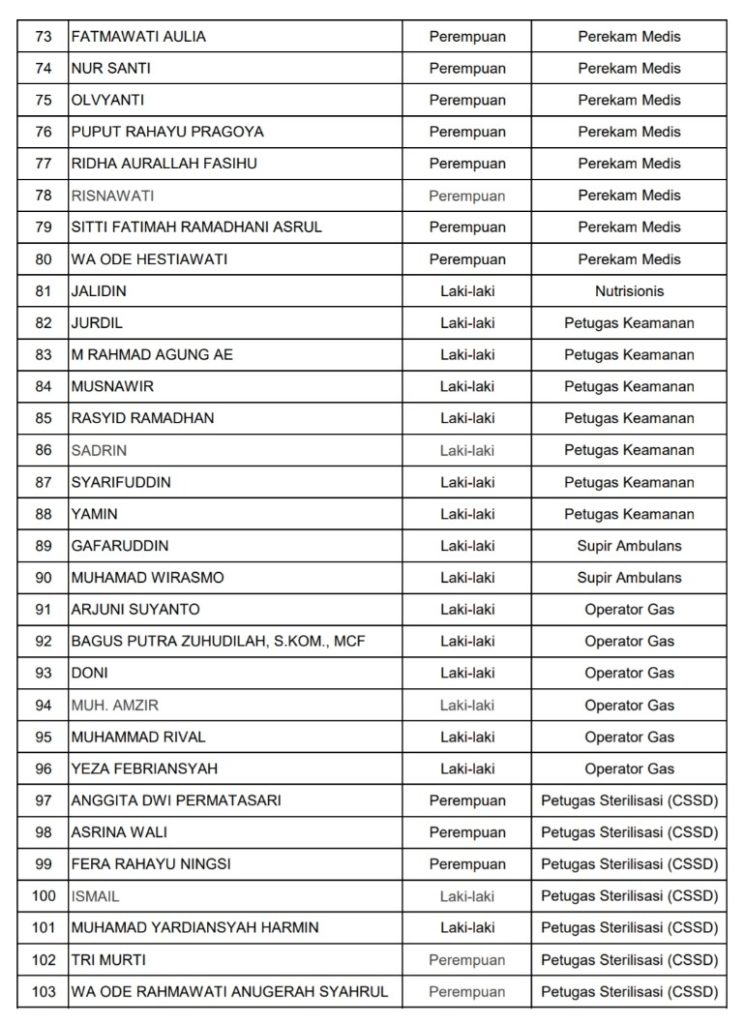 pengumuman cat calon pegawai non asn kontrak rsud baubau 1